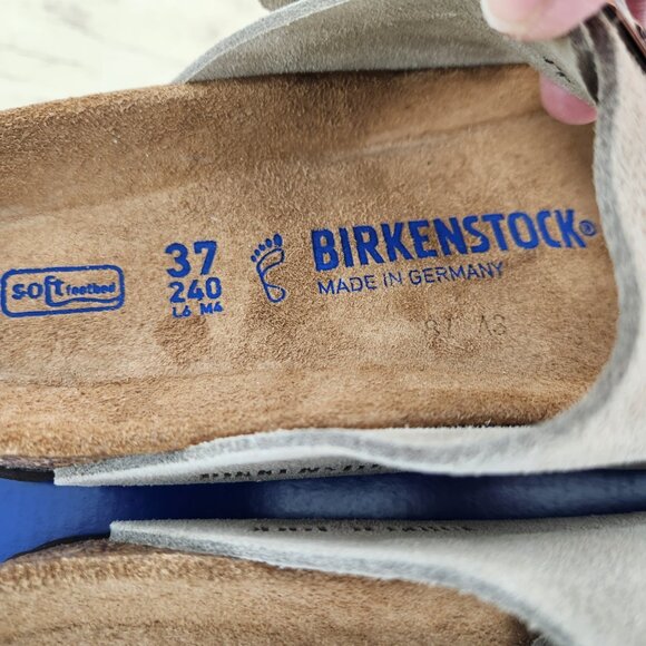 Birkenstock Arizona Suede Leather Sandal - Taupe, Size EU: 37 (US: 6-6.5) NWT - Picture 6 of 10